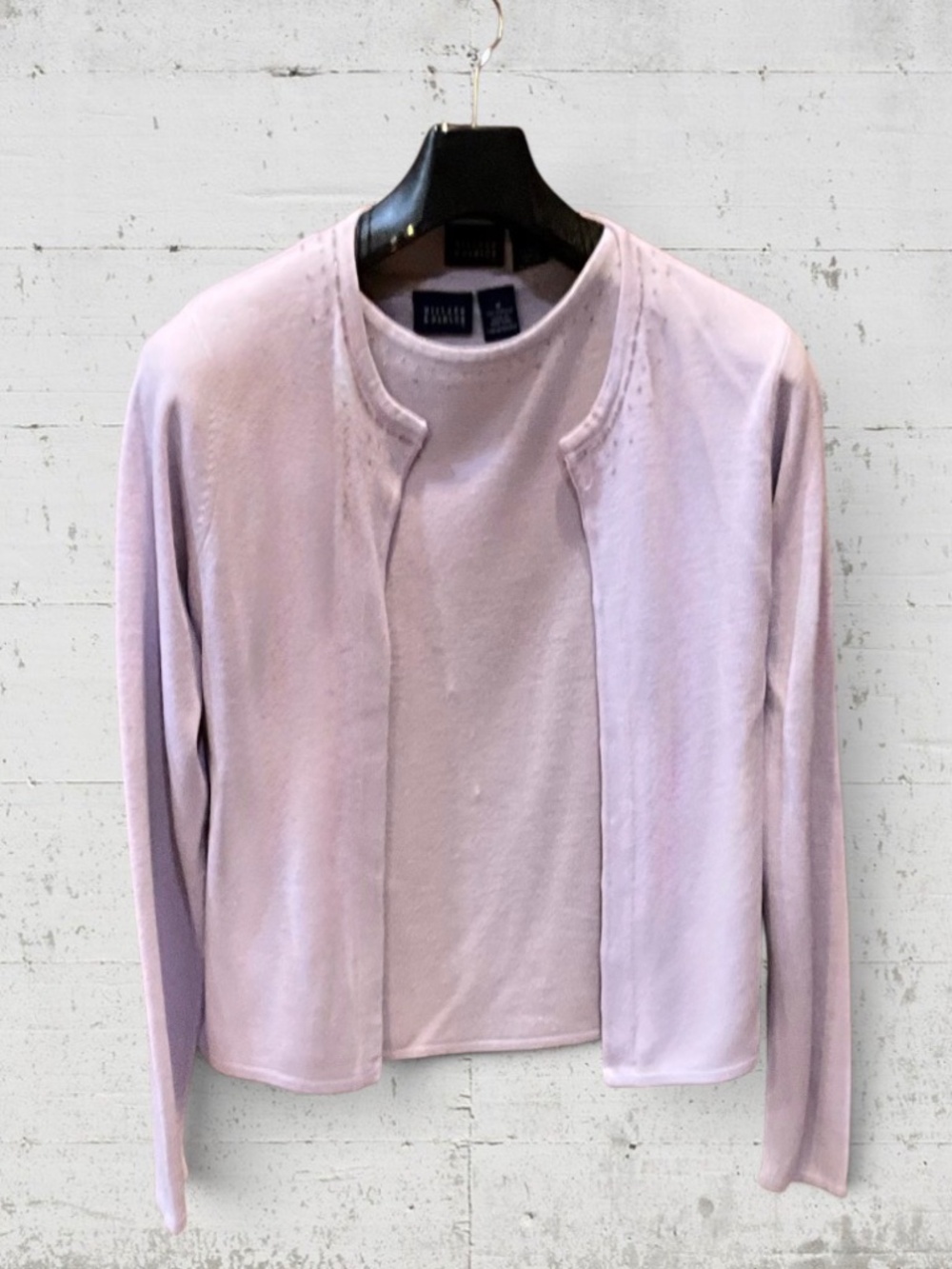 Hilliard & Hansen Sweater Set-sleeveless & embellished long sleeve. Both Mediums